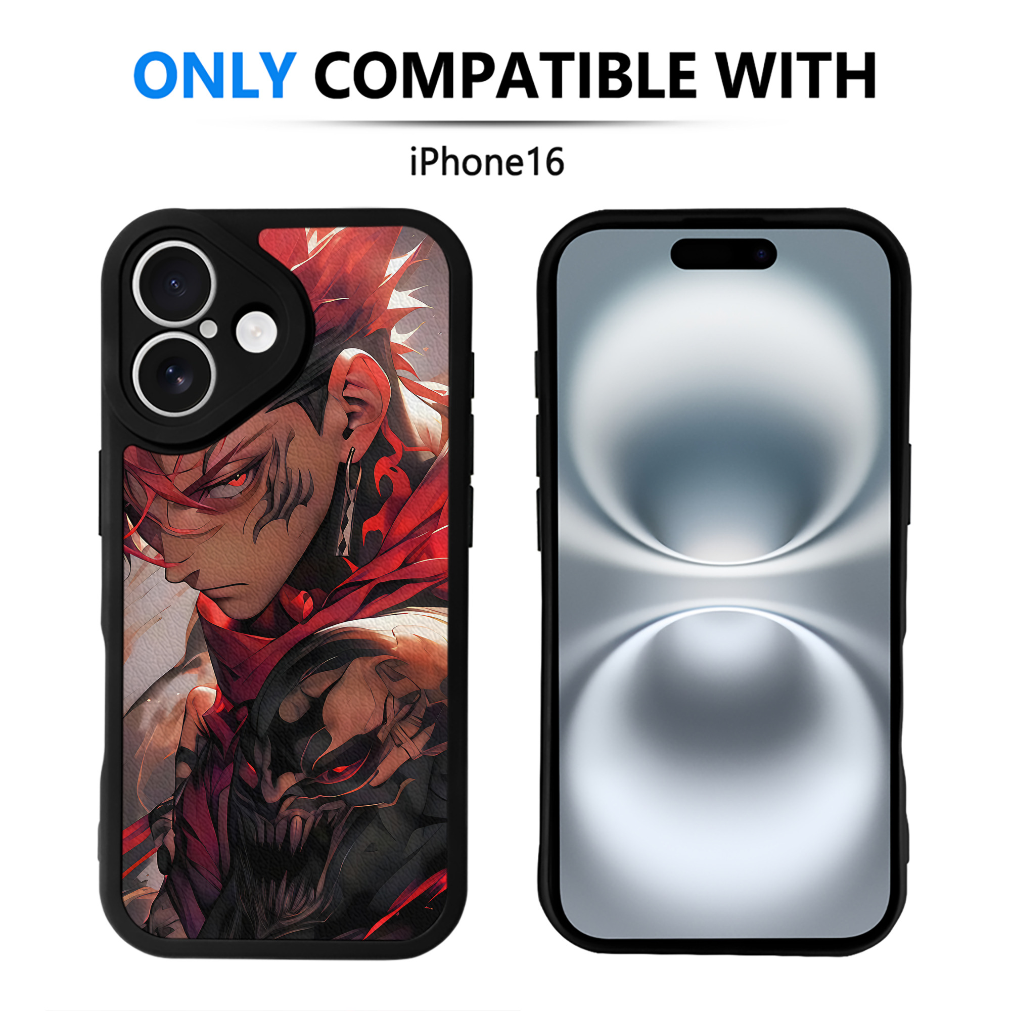 （画像用） 呪術廻戦 Jujutsu Kaisen 【iPhone 16シリーズ対応】シリコンスマホケース（レザー調） 材質：シリコン